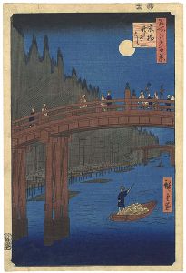 広重初代「名所江戸百景　京橋竹がし」