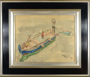 Ishikawa Toraji / Painting :  A Fishing Boat