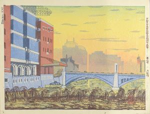 100 Views of Great Tokyo in Showa Era  / Edo Bridge and Its Neighborhood (#22)