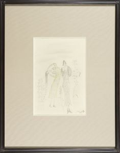 Saito Shinichi / 自筆画 ペンペン草の女達