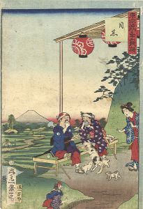 一景「東京名所三十六戯撰　目黒」