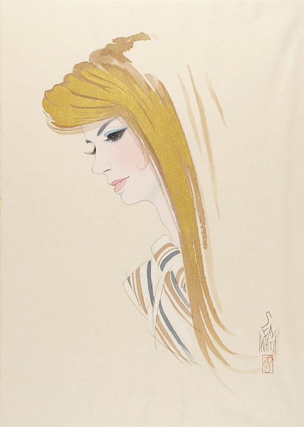 Iwata Sentaro “Compilation of Masterpieces of Bijin Woodblock Prints / Blonde”
