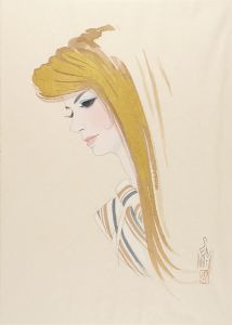 Iwata Sentaro / Compilation of Masterpieces of Bijin Woodblock Prints / Blonde