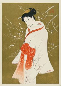 Iwata Sentaro / Compilation of Masterpieces of Bijin Woodblock Prints / White Plum