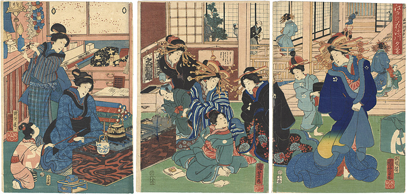 国芳「江戸の花源門之夕暮」