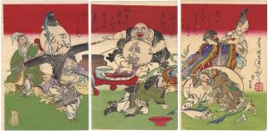 芳年「七福神酒宴之図」