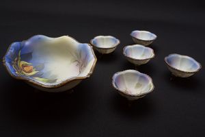 「オールドノリタケ 盛り上げ木の実ナッツセット 6点組」