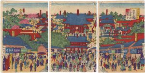 国利「東京名所之内　浅草公園金龍山浅草寺」