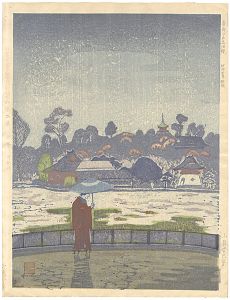 100 Views of Great Tokyo in Showa Era  / Shinobazu Lake in the Spring Rain (#2)