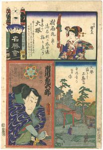 Toyokuni III and others / Flowers of Edo, a Collection of Famous Places / Mu Brigade, 6th Group, Inuzuka : Actor Ichikawa Aragoro as Inuzuka Shino [江戸乃花名勝会　む　六番組　犬塚　犬塚信乃　市川荒五郎]