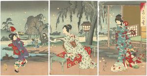 周延「別荘乃蛍」
