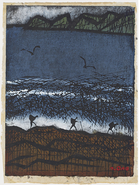 小野忠重「海草とり」