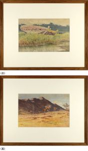 自筆画 風景（両面）