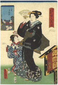豊国三代 国久「江戸名所百人美女　上野東叡山」