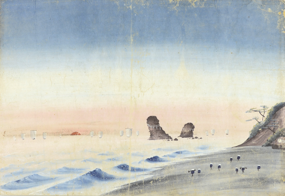 作者不詳「泥絵　二見ヶ浦」