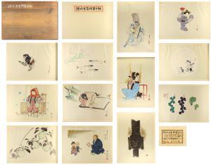 Shimura Tatsumi, Hayashi Tadaichi, Imamura Tsunemi, Kamoshita Choko, Hanabusa Hideki, Mitani Kazuma, Kato Toshiro, Miyao Shigeo, Tanaka Hisara, Suga Sokichi, Hosoi Hansei and Nishihara Hiroshi / Paintings by the Famous Modern Artists