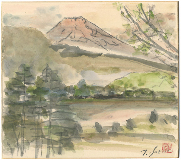 Sakai Toshiyuki “自筆色紙 山中湖”