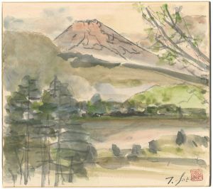 Sakai Toshiyuki / 自筆色紙 山中湖