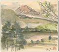 自筆色紙 山中湖