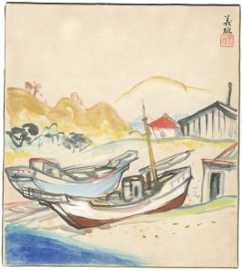 Tatara Yoshio / 自筆色紙 外房風景