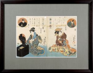 風流見立六ヶ撰の内 大伴黒主・文屋康秀