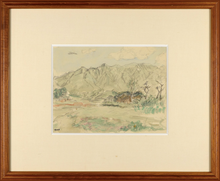 Onchi Koshiro “Painting : View of Beijing”