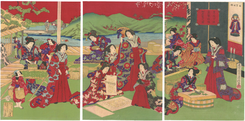 Fusatane “The Empress Visiting Silk Mill”