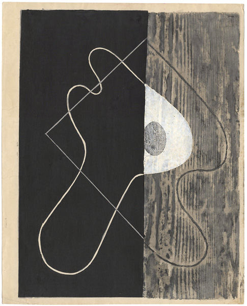 Onchi Koshiro “Past Poem №15　（later print） ”