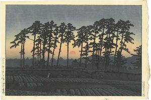 東京二十景　池上市之倉（夕陽）