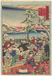 一景「東京名所三十六戯撰　池の端不忍弁天遠景」