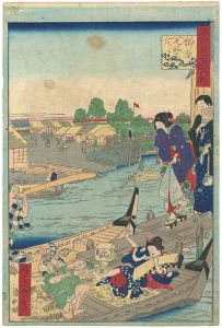 Ikkei / 36 Humorous Views of Tokyo / Yanagihara [東京名所三十六戯撰　柳原元和泉はし]