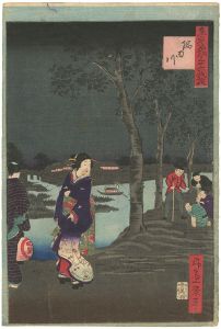 Ikkei / 36 Humorous Views of Tokyo / Sumida River [東京名所三十六戯撰　隅田川]