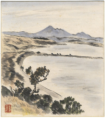 Shimoyama Kihachiro “自筆色紙　小河原沼図”