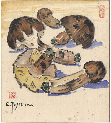 Fujishima Eiho “Painting : Matsutake Mushrooms”