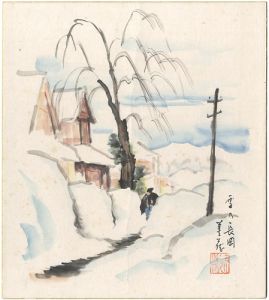 Honda Zenzo / 自筆色紙　雪乃長岡