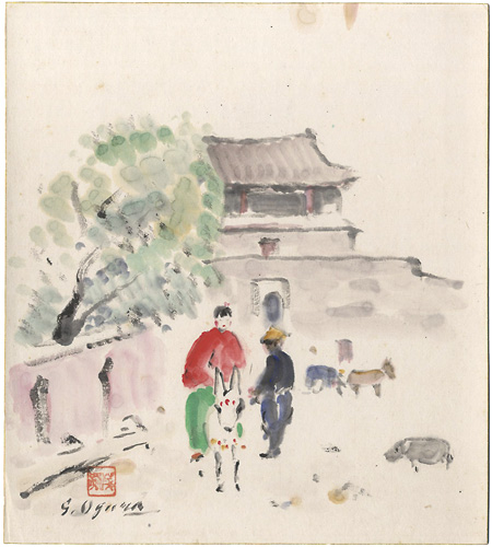 Ogura Shigeharu “自筆色紙”