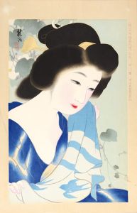新浮世絵美人合　7月　浴後