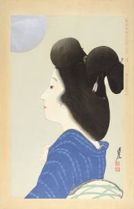 新浮世絵美人合　8月　月