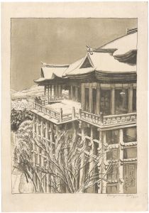 Oda Kazuma / Views of Kyoto / Kiyomizu Temple in Snow