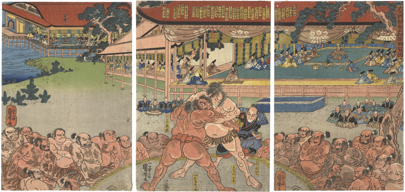 国芳「右大将頼朝公相撲御覧図」