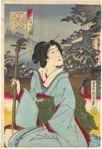 近世名婦美人鏡　種田少将妾勝子