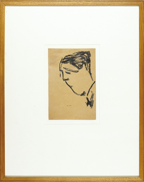 アルベール・マルケ「自筆画　男の顔」