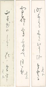 皆吉爽雨「自筆短冊 3枚」