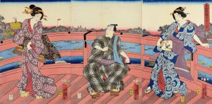 国貞二代「東都両国夕涼之図」
