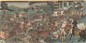 Yoshikazu / The Battle of Toyoshima between the Nitta and Ashikaga Clans [建武二年　新田足利津国豊嶋合戦]