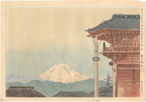 徳力富吉郎「冨士三十六景　甲府元善光寺の冨士」