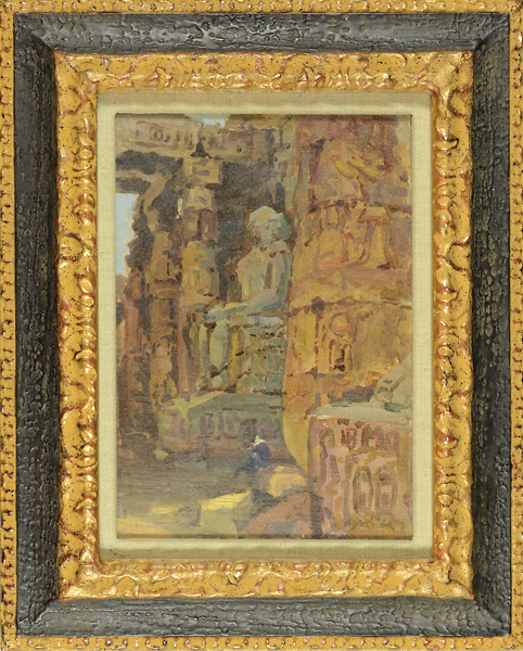 Yoshida Hiroshi “Painting : Part of the Luxor Temple, Egypt”