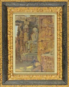 Painting : Part of the Luxor Temple, Egypt
