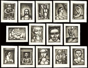 銅版画集 悪の華 14枚の原版画