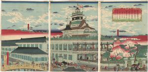 東京海運橋兜街三井組為換座西洋形五階造 